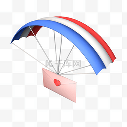 高度相同的图片图片_3d彩色降落伞信封