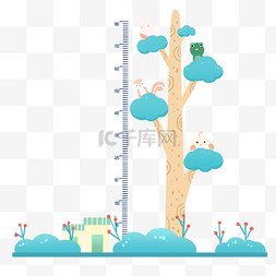 测身高尺图片_黄色树木测身高