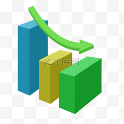 绿色的PPT分析图表插画