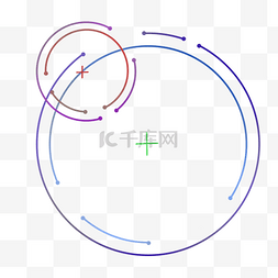 基础几何图形图片_炫彩圆形瞄准PNG