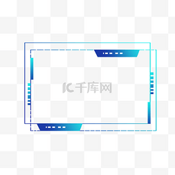 科技风线条标题框图片_科技边框元素简约