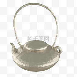 3D银器茶壶
