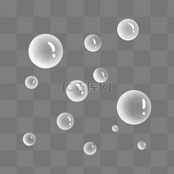 泡泡装饰素材图片_白色的泡泡