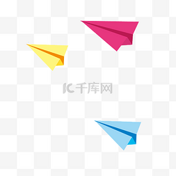 纸飞机图片_多彩纸飞机漂浮装饰