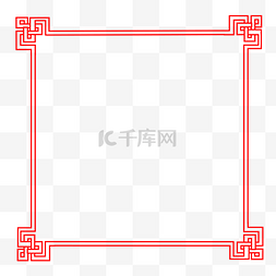 中花边国风边框图片_红色中国风边框