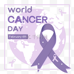 远离生命图片_world cancer day紫色丝带身体健康全