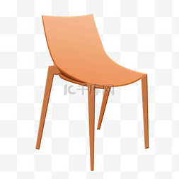 创意木质椅子图片_漂亮的橙色椅子插画