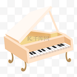 立体米色钢琴