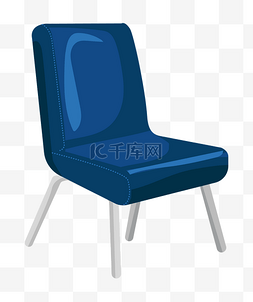 蓝色椅子卡通插画