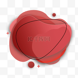 红色层叠图片_红色不规则图形渐变