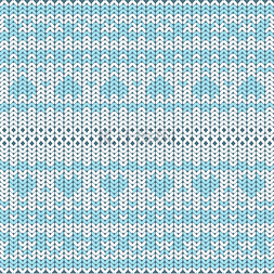冬季蓝色针织花纹
