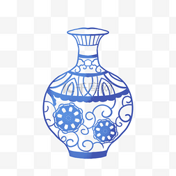 花瓶花纹图片_青花瓷花瓶古董