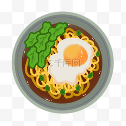 面条图片_泡面面条主食插画