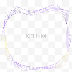 科技环形边框图片_不规则图形网状线条蓝紫色