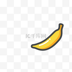 黄色卡通香蕉图片_黄色的香蕉免抠图