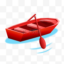 小船红色图片_红色的船