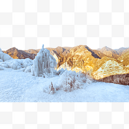 内蒙古大青山冰雕山峦景观