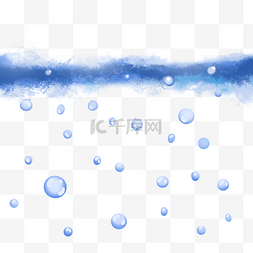 海水元素海报图片_水底有氧气泡