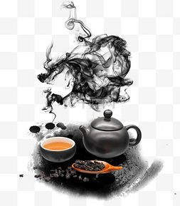 茶叶组合图片_黑色茶具组合