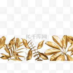金色金属叶子
