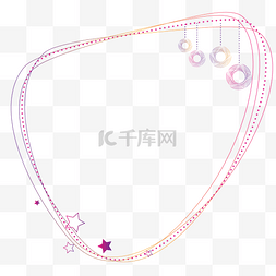 风铃图片_炫彩风铃可爱不规则渐变边框