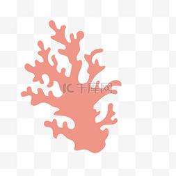 红珊瑚装饰图片_卡通红珊瑚PNG下载