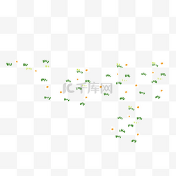 绿色雨水海报图片_春天花朵装饰图案