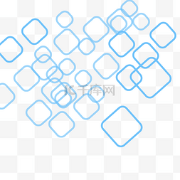 形状合成图片_创意合成蓝色科技方块形状