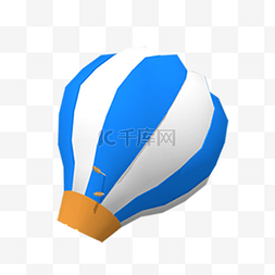 蓝色的氢气球免抠图