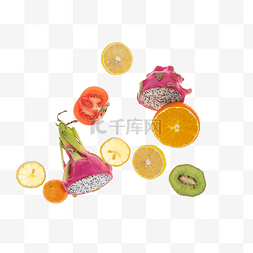 橙子柠檬水果图片_飞溅的水果