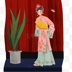 中国传统京剧花旦艺术美女喜庆