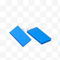 蓝色的方块免抠图