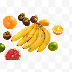 葡萄柚西柚图片_柠檬香蕉橙子桃子