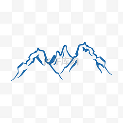 线描山峰大山