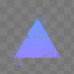 质感颗粒喷漆喷墨蓝紫色三角形边