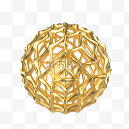 抽象金属质感几何球