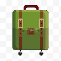 旅行生活用品图片_卡通手绘绿色旅行背包