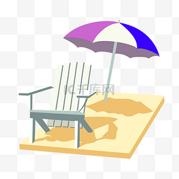 沙滩躺椅遮阳伞