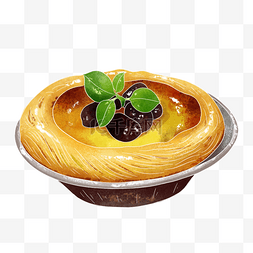 蛋挞图片图片_水彩食物蛋挞