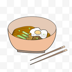 主食面条卡通插画