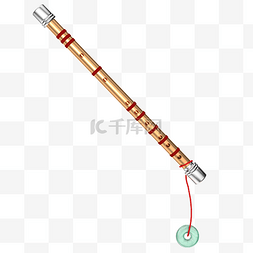 中国画素描图片_乐器中国风笛子