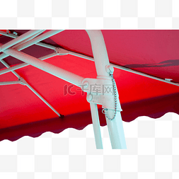 伞红色链子铁质骨架
