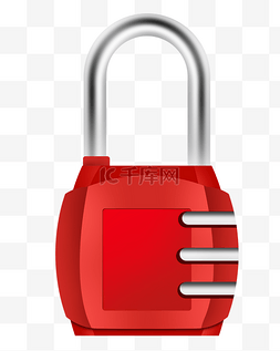 红色安全锁子