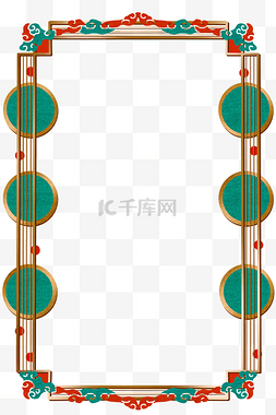 国潮云古风图片_烫金国风边框