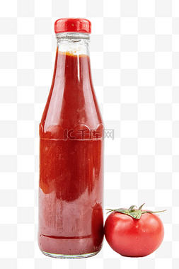 红色番茄酱瓶子