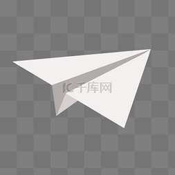 一个白色的纸飞机