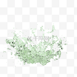 绿色的液体图片_绿色飞溅水花效果