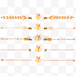 手绘数字序号图片_扁平秋天分隔符序号