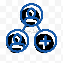 蓝色交互矢量商务icon图标