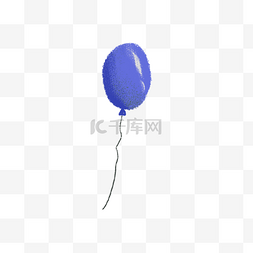蓝色的气球免抠图
